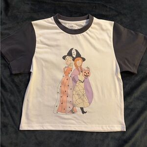 Sweet P Baby Co. Girls 5/6 Halloween Anna Elsa Frozen Princess Tee T Shirt Grey